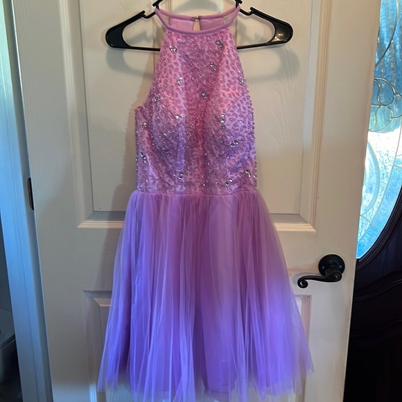 Purple beaded and Tulle party dress. Worn once. - Picture 3 of 7